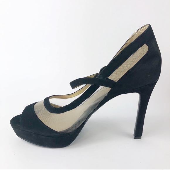 Audrey Brooke Marilyn Black Suede Heels, 8M - Picture 4 of 8